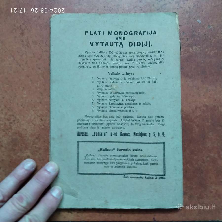 Žurnalo "Kalba" pats pirmasis numeris. 1930 metai - nuotraukos Nr. 4