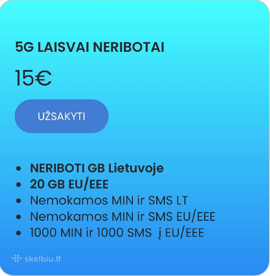 5G pigiausi planai. Bitės planai nuo 8€/mėn - nuotraukos Nr. 3