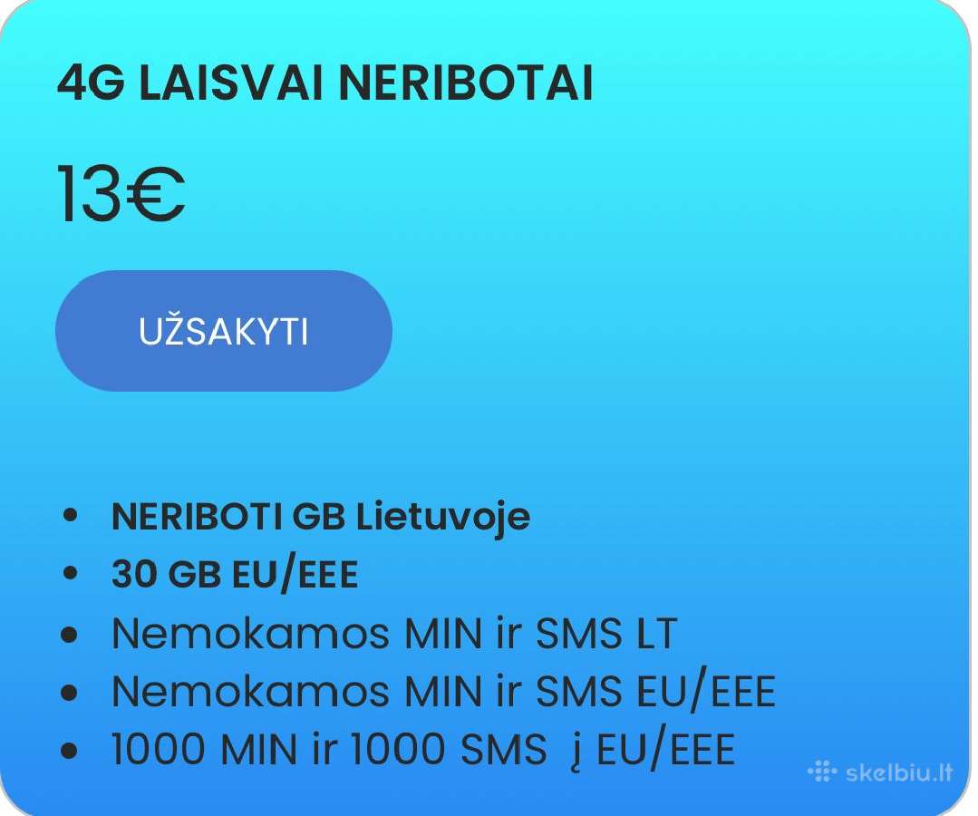 5G pigiausi planai. Bitės planai nuo 8€/mėn