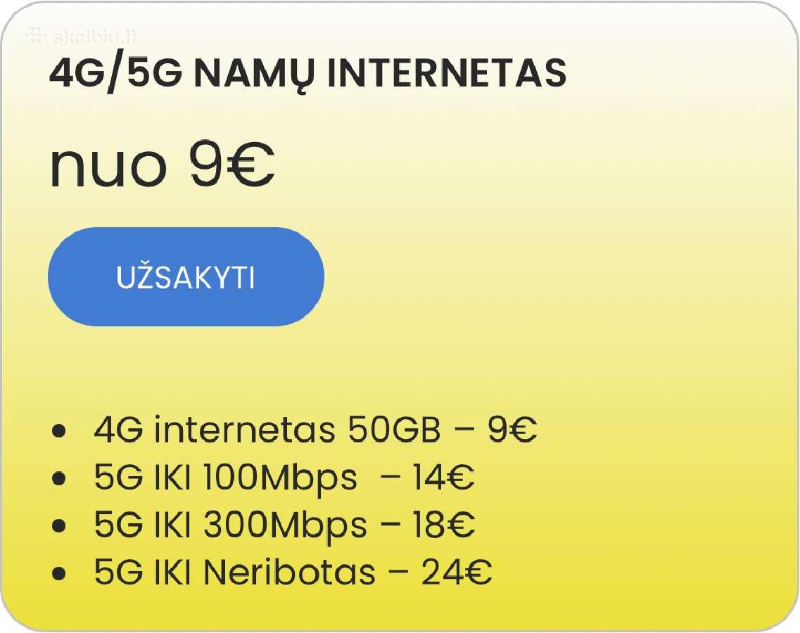 5G pigiausi planai. Bitės planai nuo 8€/mėn - nuotraukos Nr. 5