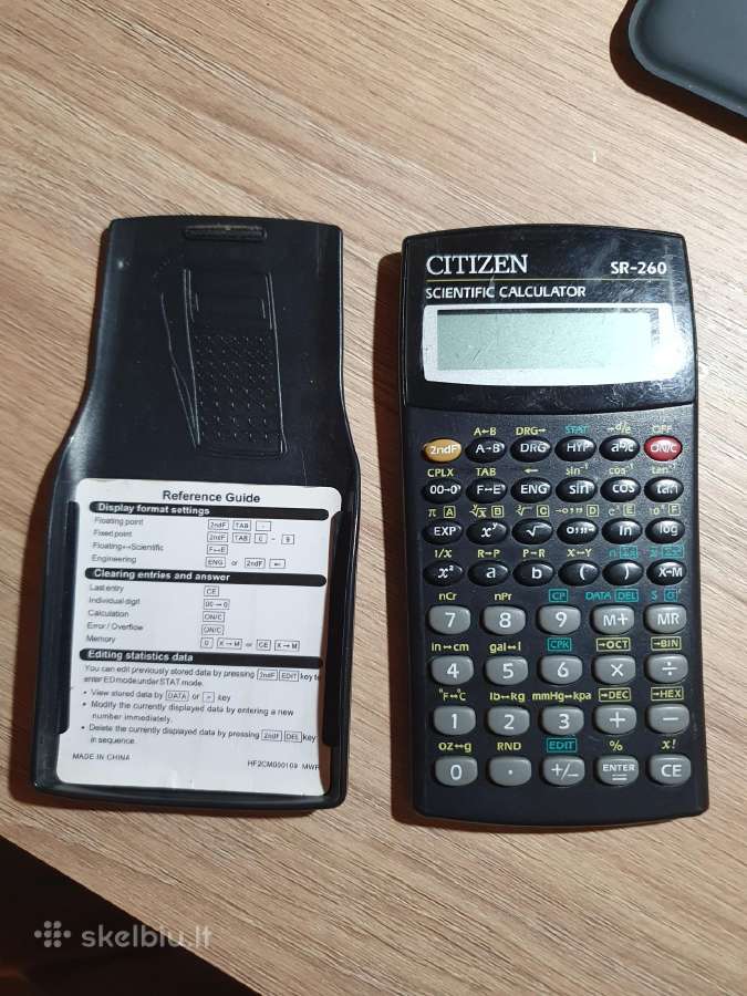 Mokslinis skaičiuotuvas Citizen sr260 - nuotraukos Nr. 2
