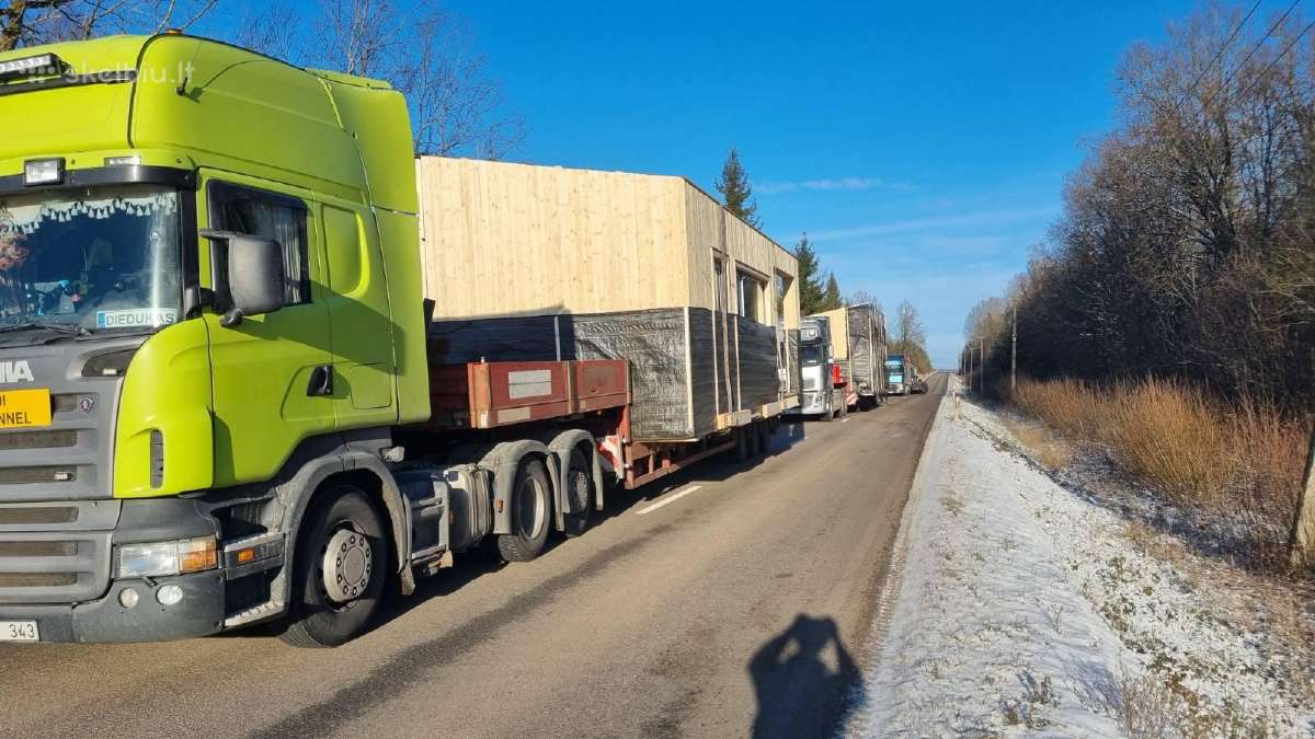 Modulinių namų transportavimas, namų tranaportavim - nuotraukos Nr. 10