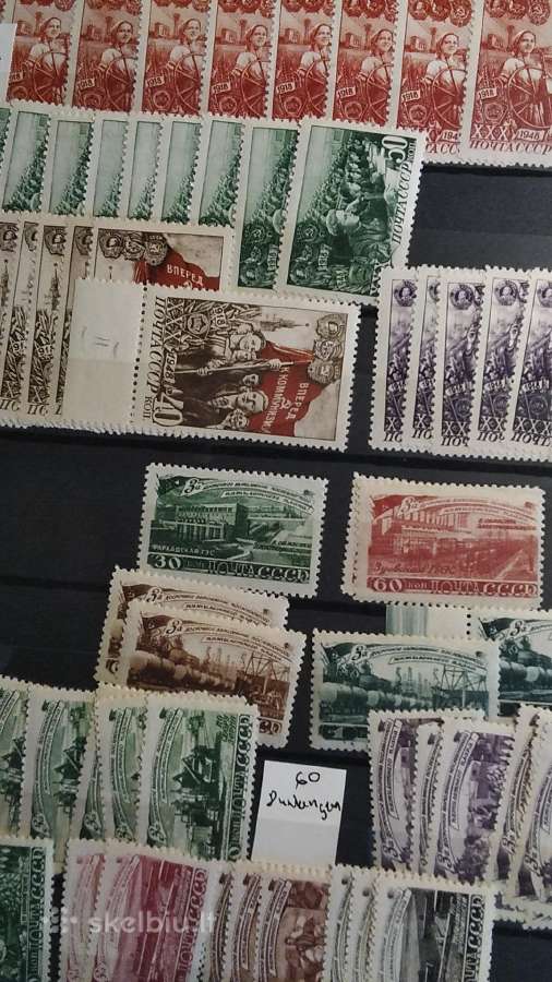 Pašto ženklai sovietų 1940-1992 be lipdziu - nuotraukos Nr. 8