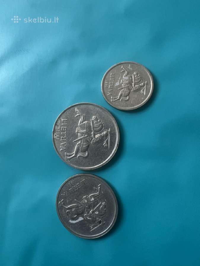 5 litai 1991 metus, 2 litai , 1 litas - nuotraukos Nr. 3