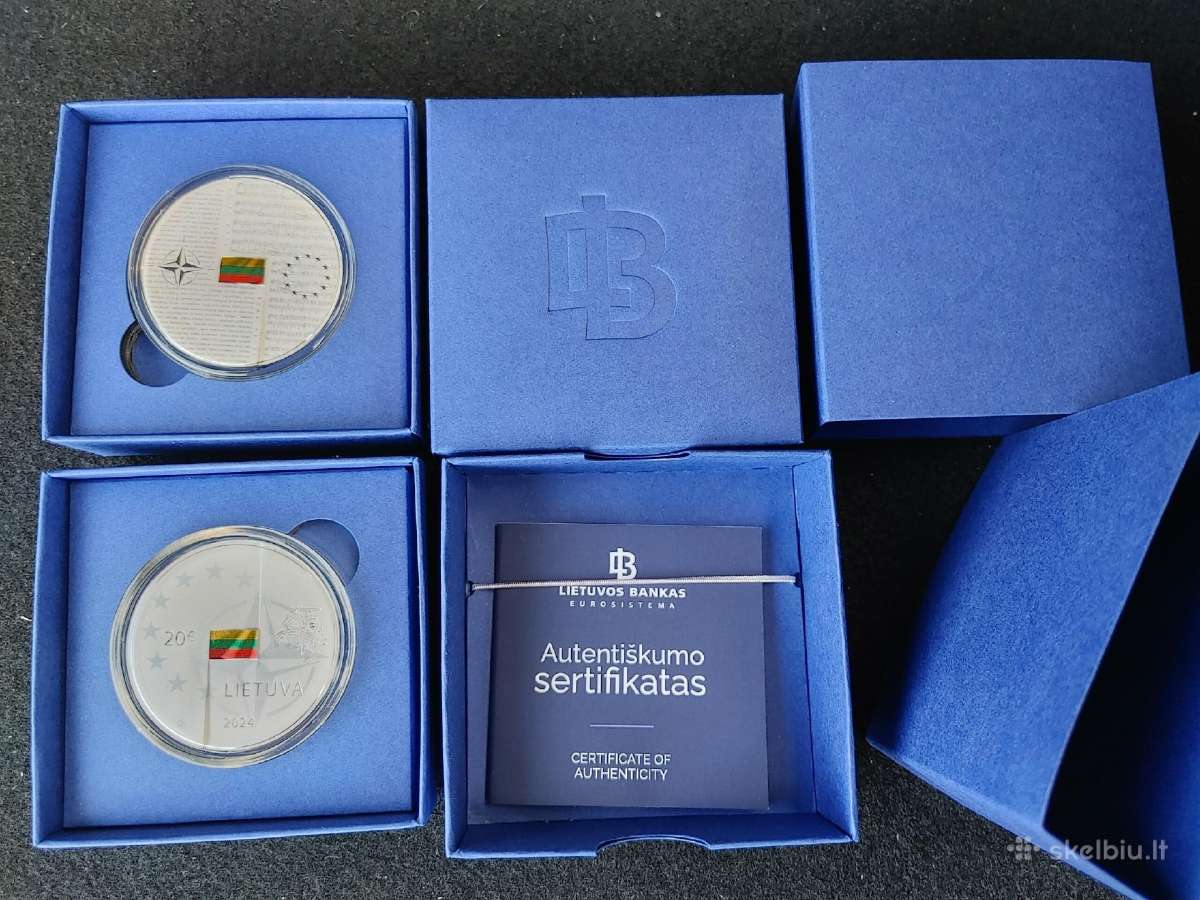20 eurų - Lietuvos Nato ir Es narystei - 20 metų