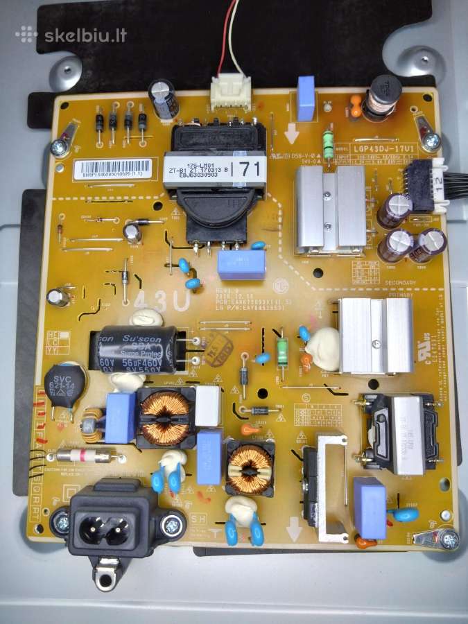 LG 43uj6307 maitinimo plokštė ir kitos dalys