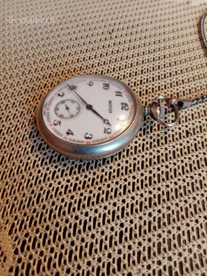 CcCCCP Laikrodis Kišeninis Mechaninis Molnija . Na - nuotraukos Nr. 4