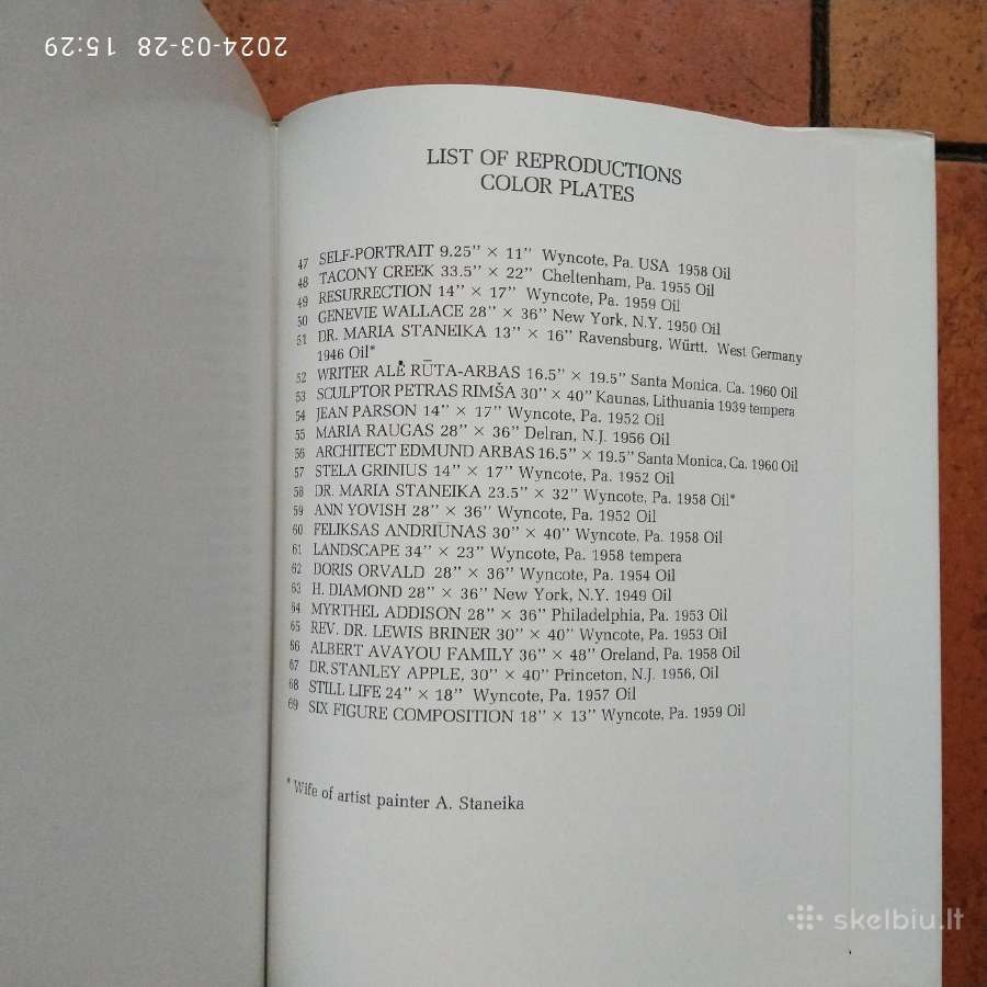 A. Staneikos meno albumas. JAV, Philadelphia 1987m - nuotraukos Nr. 17