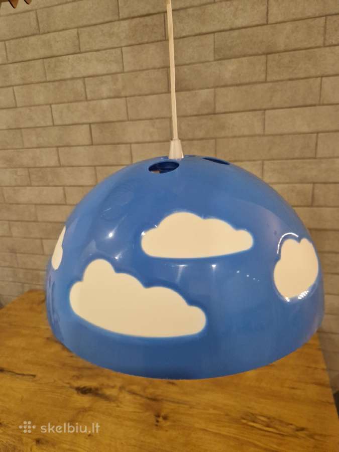 Ikea mėlynas šviestuvas