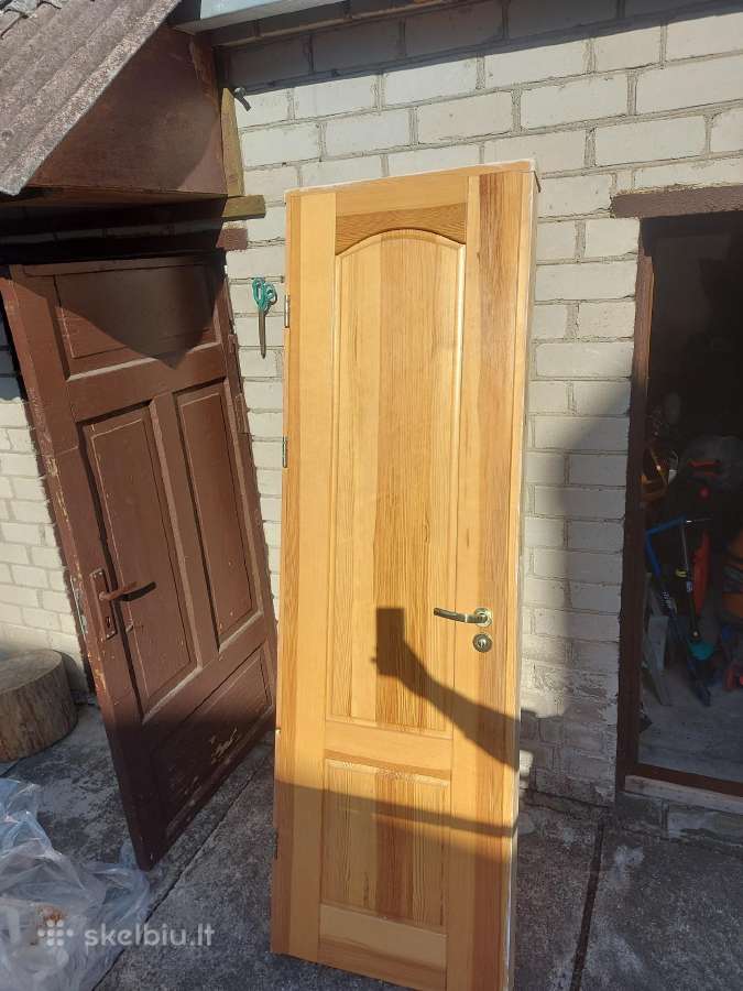 Medines durys iš pušies aukštis 208cm plotis 57cm - nuotraukos Nr. 4