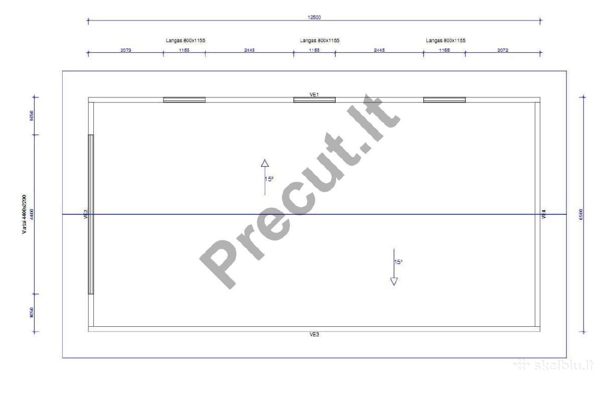 80m2 Garažas 2850 Eur + PVM. Supjautas Karkasas - nuotraukos Nr. 3