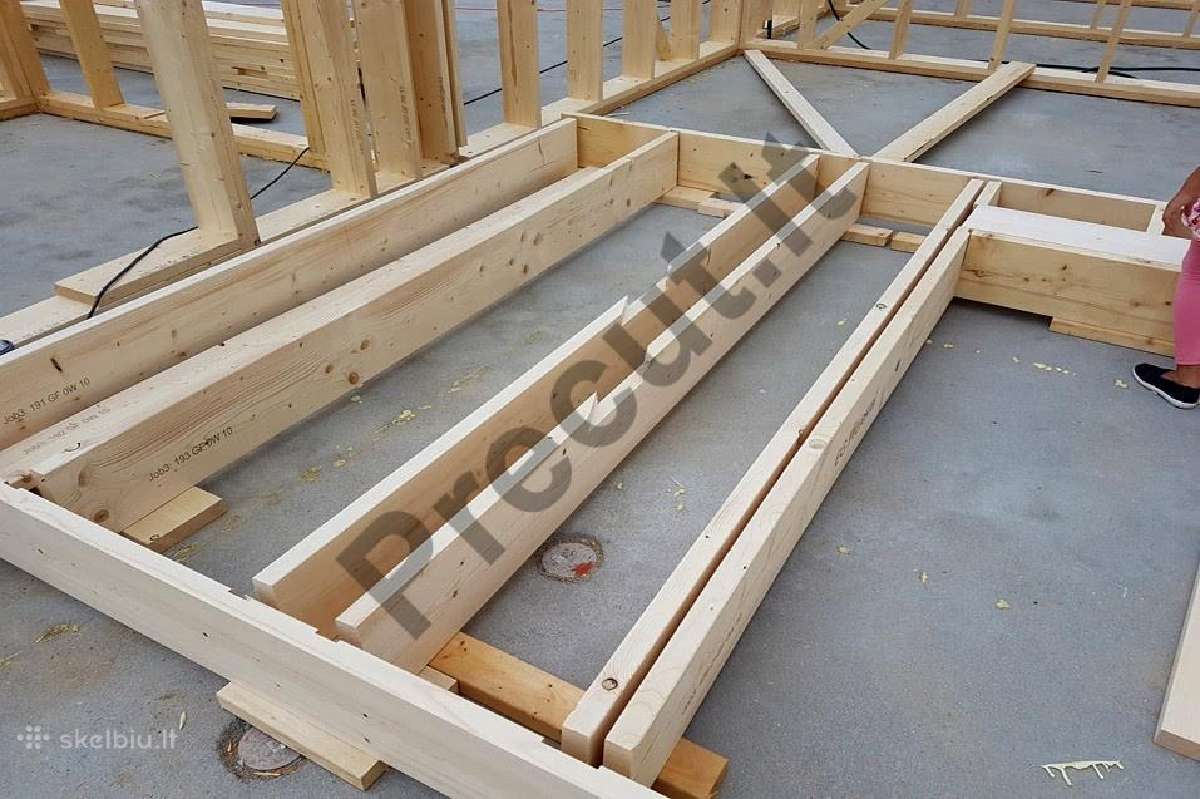 80m2 Garažas 2850 Eur + PVM. Supjautas Karkasas - nuotraukos Nr. 5