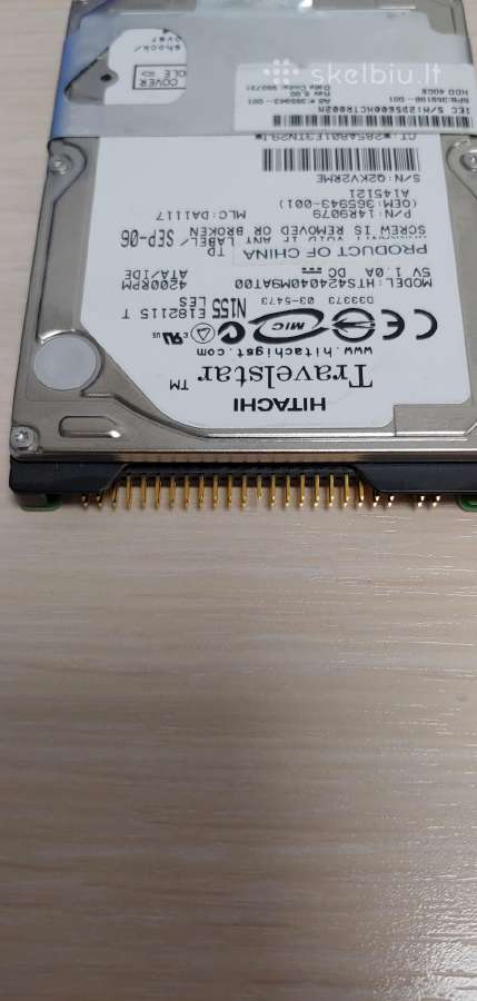 Antikvaras 40gb HDD 2.5" Pata - nuotraukos Nr. 2