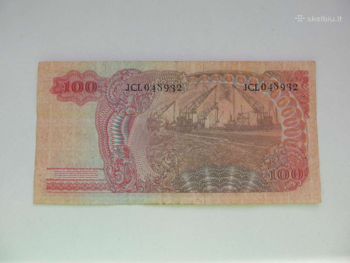 100 rupiju , Indonezija , 1968 - nuotraukos Nr. 2