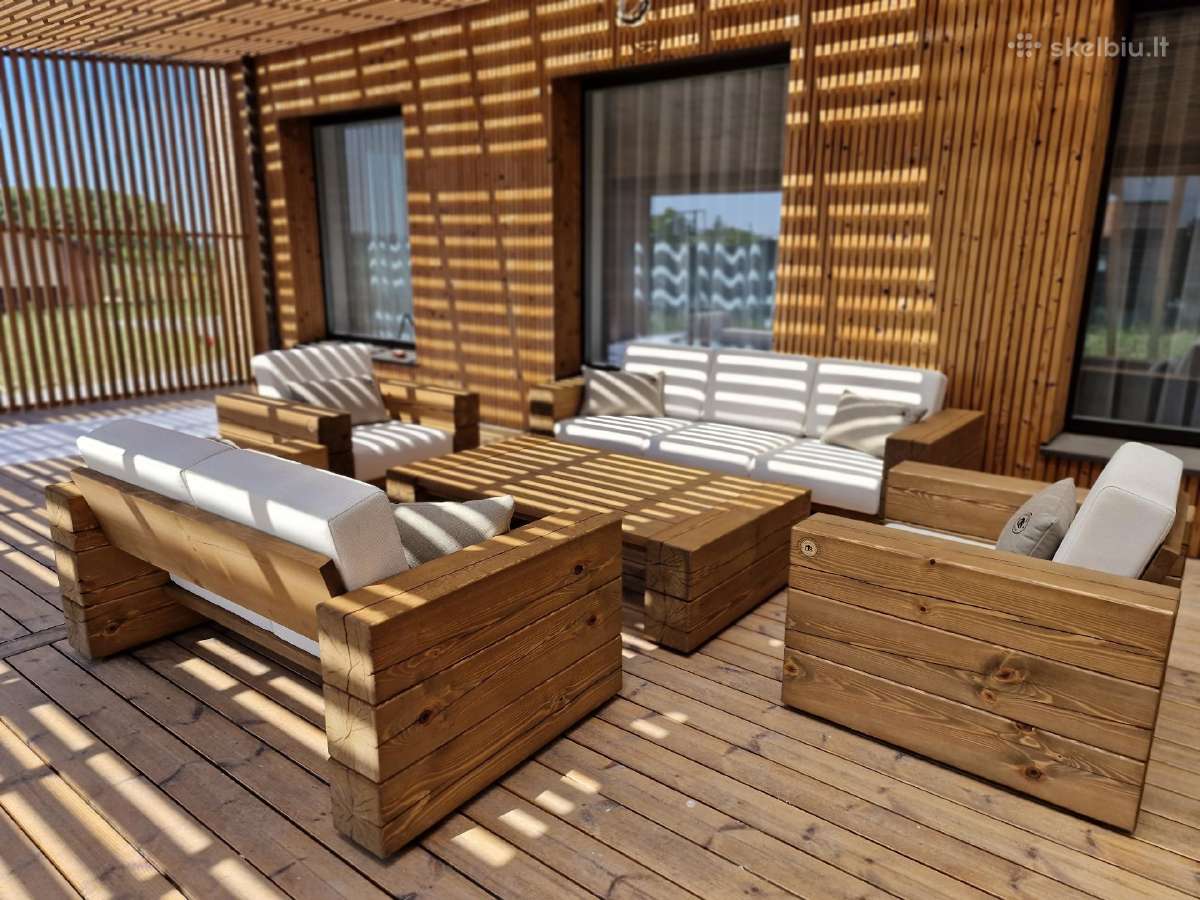 Medžio masyvo Timber terasos / lauko baldai - nuotraukos Nr. 9