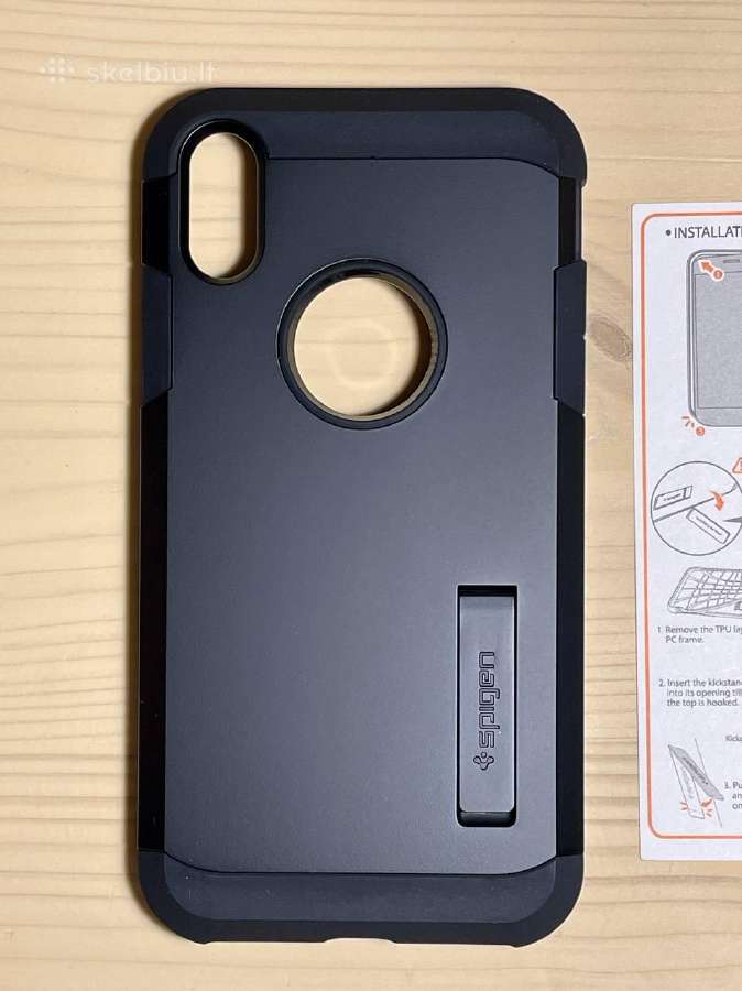 Spigen Tough Armor iPhone Xr Case Juodas - nuotraukos Nr. 2