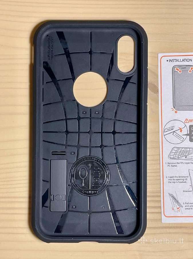 Spigen Tough Armor iPhone Xr Case Juodas - nuotraukos Nr. 3