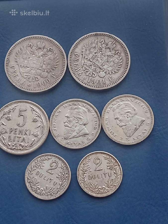 Perku monetas ir sidabro dirbinius senus
