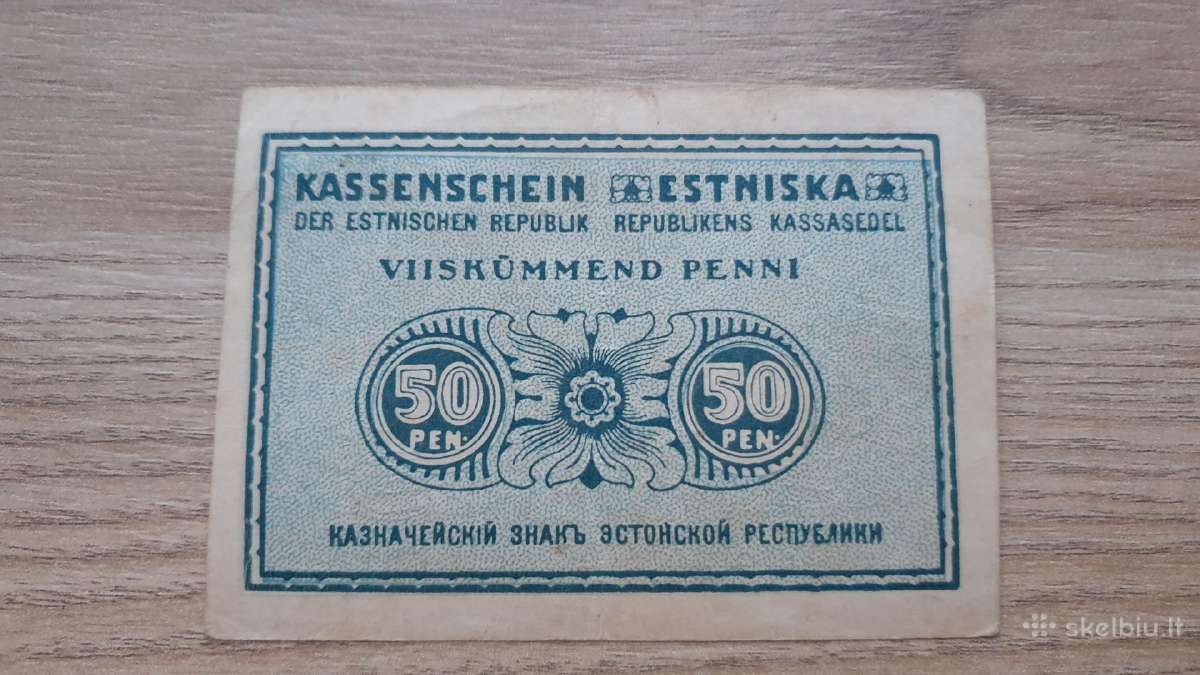 1919 metų 50 penni Estija - nuotraukos Nr. 2