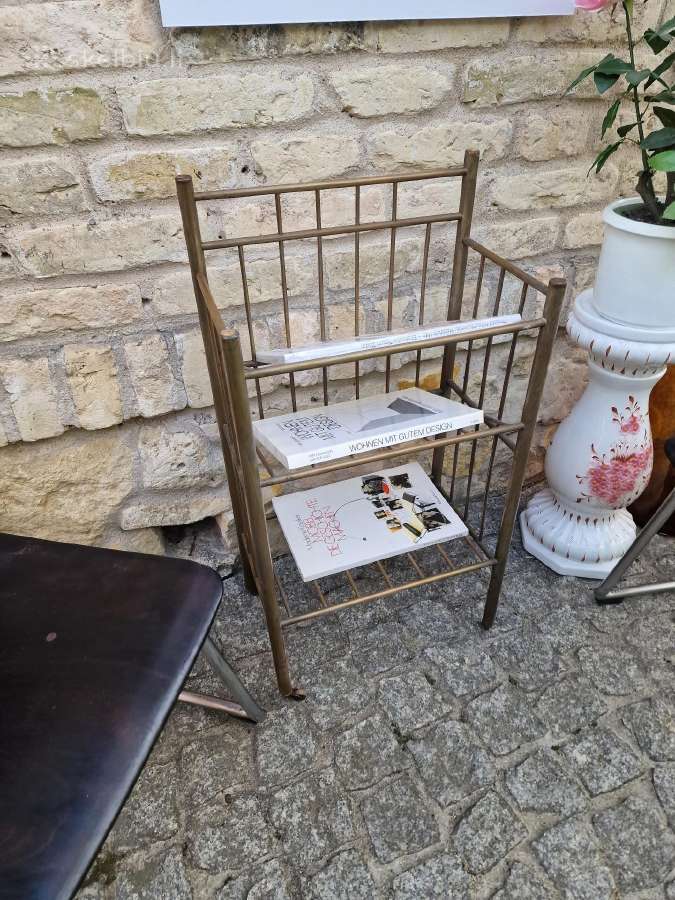 Vintažinė mid century žalvarinė etažerė - nuotraukos Nr. 4