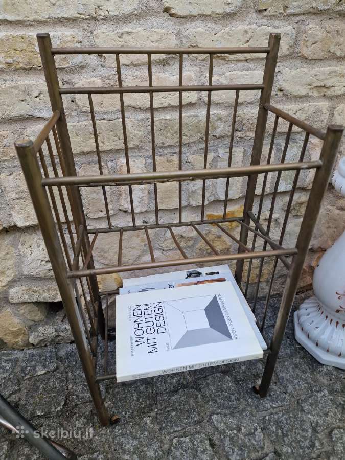 Vintažinė mid century žalvarinė etažerė - nuotraukos Nr. 7