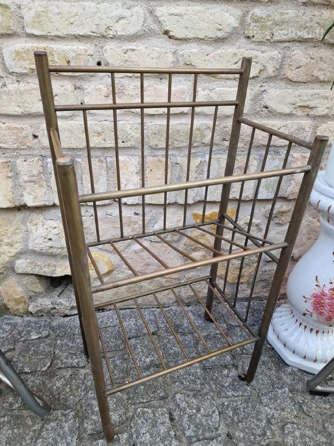 Vintažinė mid century žalvarinė etažerė - nuotraukos Nr. 11