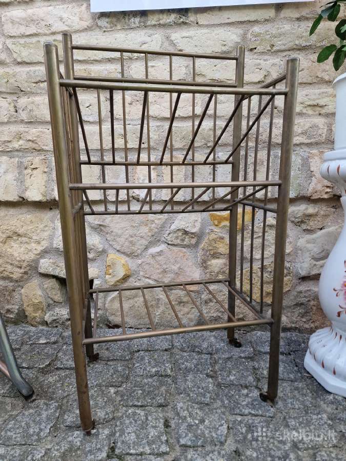 Vintažinė mid century žalvarinė etažerė - nuotraukos Nr. 15