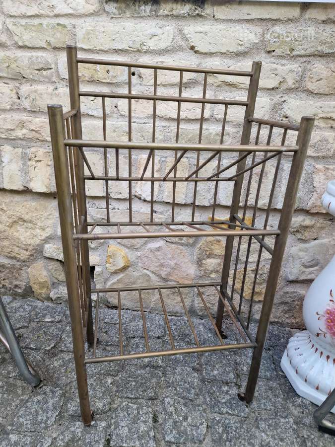 Vintažinė mid century žalvarinė etažerė - nuotraukos Nr. 16