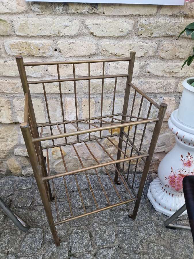 Vintažinė mid century žalvarinė etažerė - nuotraukos Nr. 17