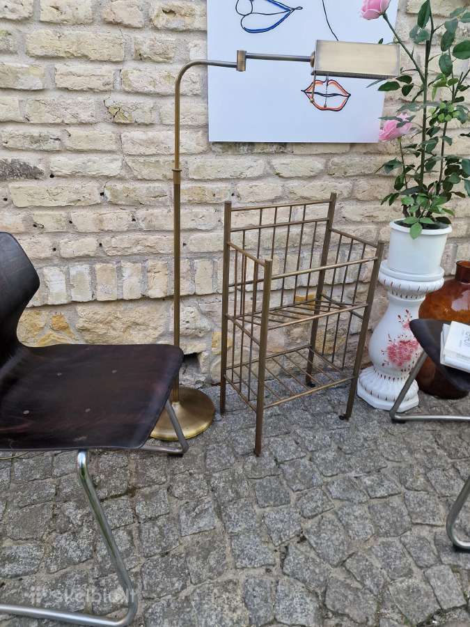 Vintažinė mid century žalvarinė etažerė - nuotraukos Nr. 19