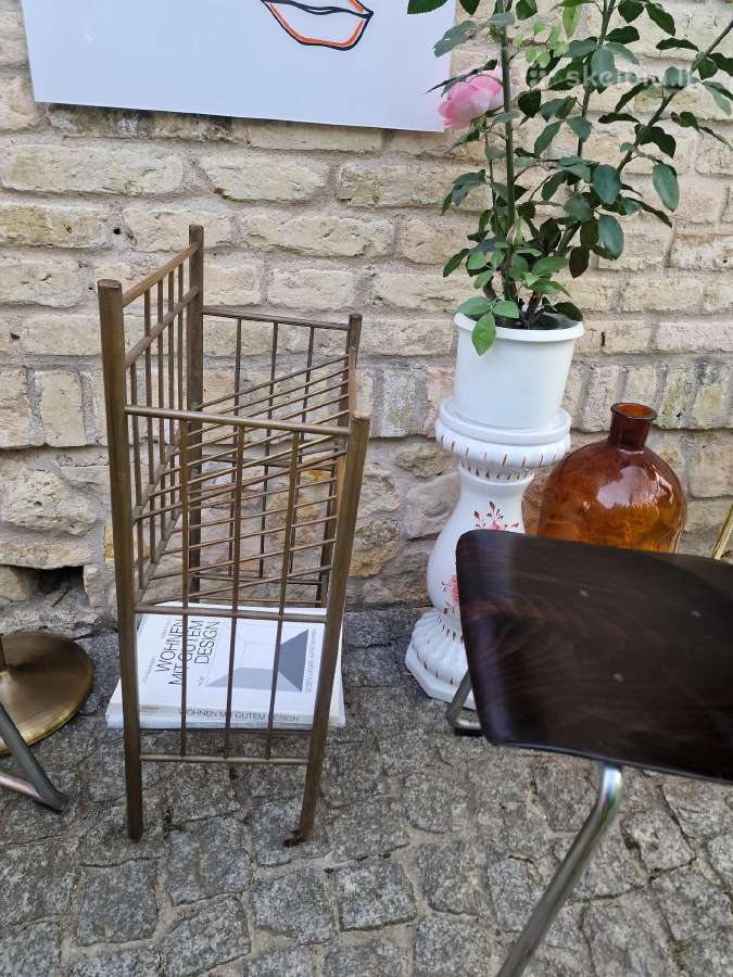 Vintažinė mid century žalvarinė etažerė - nuotraukos Nr. 21
