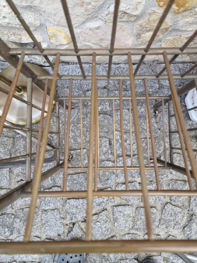 Vintažinė mid century žalvarinė etažerė - nuotraukos Nr. 22