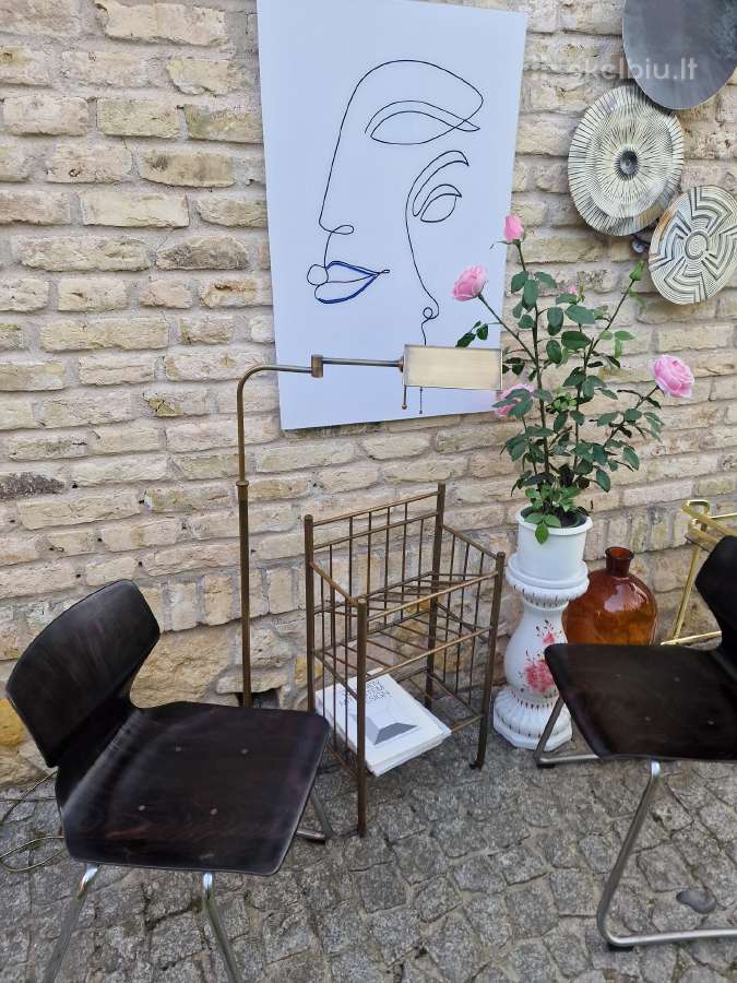 Vintažinė mid century žalvarinė etažerė - nuotraukos Nr. 23