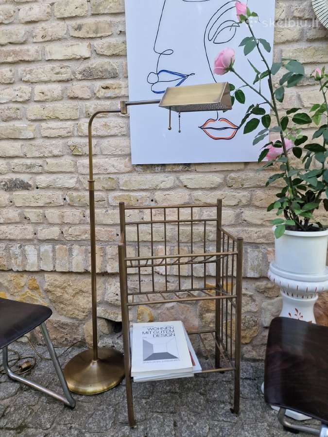 Vintažinė mid century žalvarinė etažerė - nuotraukos Nr. 24