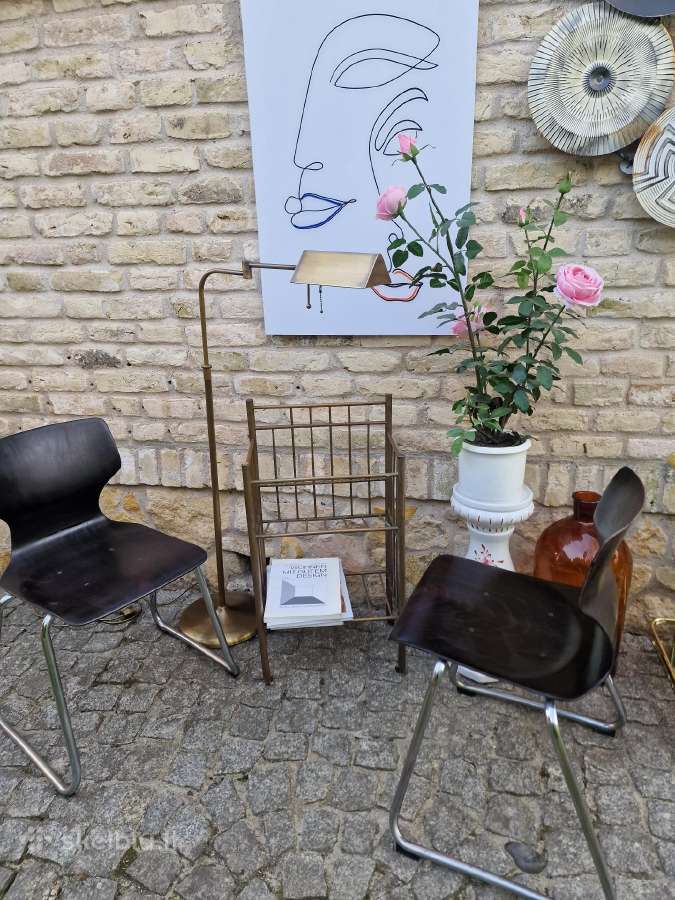 Vintažinė mid century žalvarinė etažerė - nuotraukos Nr. 30