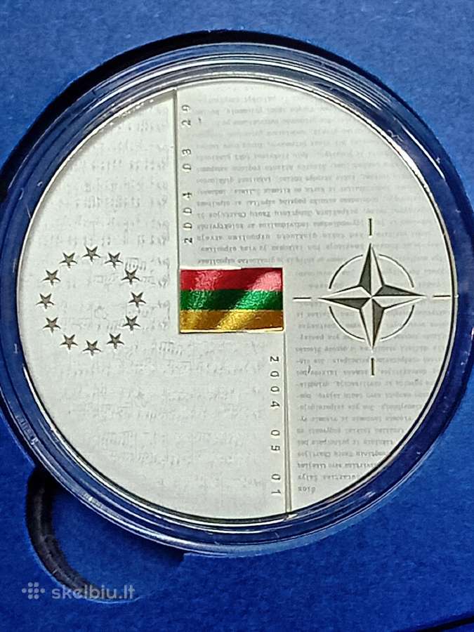 Sidabrinė 20 € moneta skirta narystei Nato - nuotraukos Nr. 3