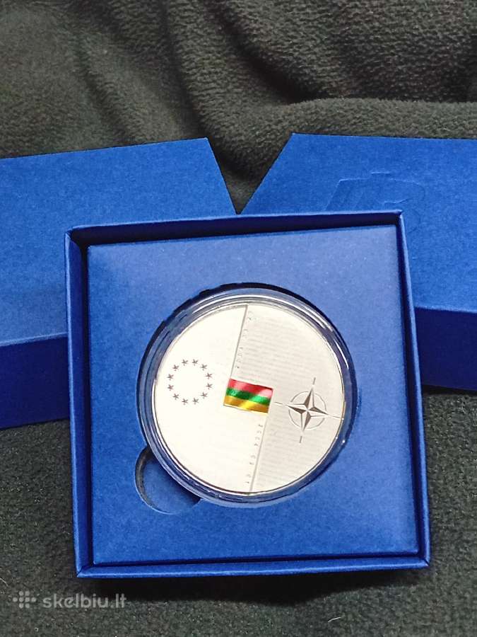 Sidabrinė 20 € moneta skirta narystei Nato - nuotraukos Nr. 4