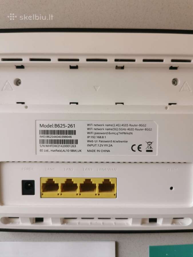 Huawei B625-261 4G Cat12 WiFi maršrutizatorius - nuotraukos Nr. 8