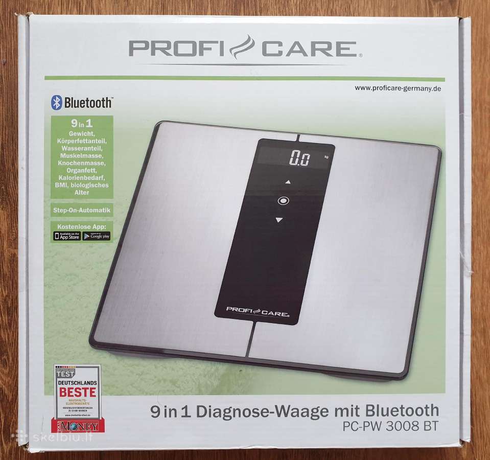 9 in1 diagnostikos svarstyklės su Bluetooth