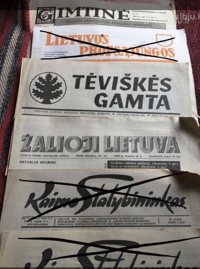 Įvairūs seni laikraščiai - nuotraukos Nr. 8