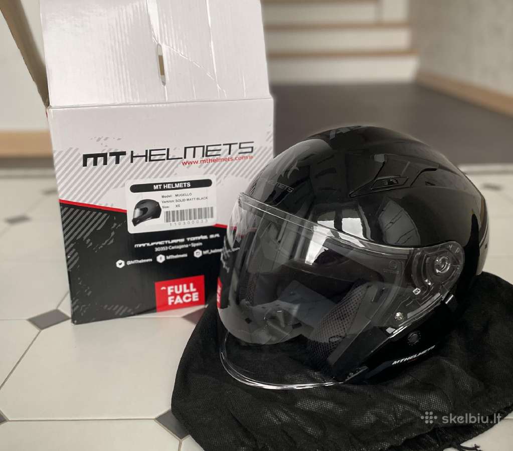 Mt Helmets šalmas L59-60, atviro tipo, juodas