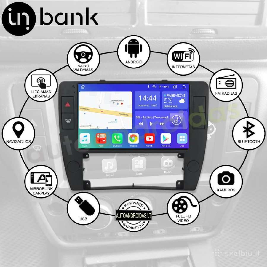 Volkswagen Passat B5 2004-07 Android multimedia - nuotraukos Nr. 2