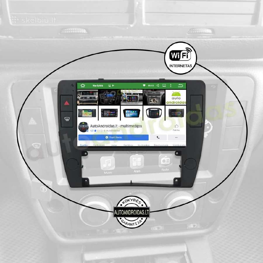 Volkswagen Passat B5 2004-07 Android multimedia - nuotraukos Nr. 3