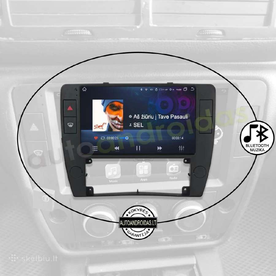 Volkswagen Passat B5 2004-07 Android multimedia - nuotraukos Nr. 6