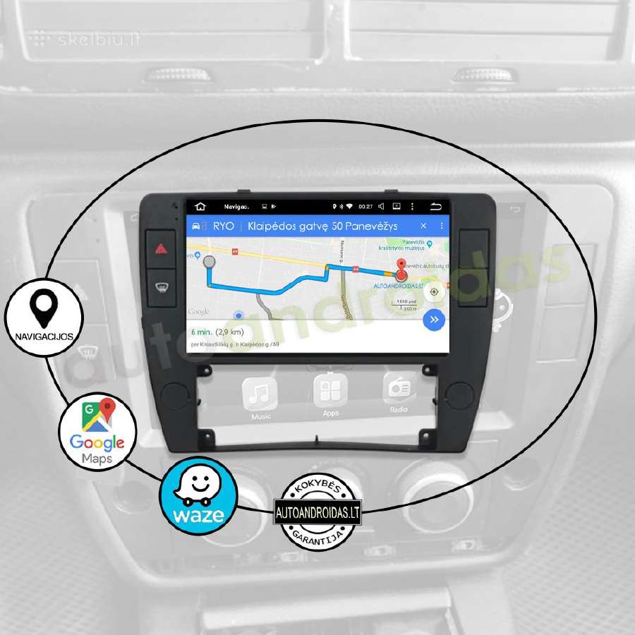 Volkswagen Passat B5 2004-07 Android multimedia - nuotraukos Nr. 11