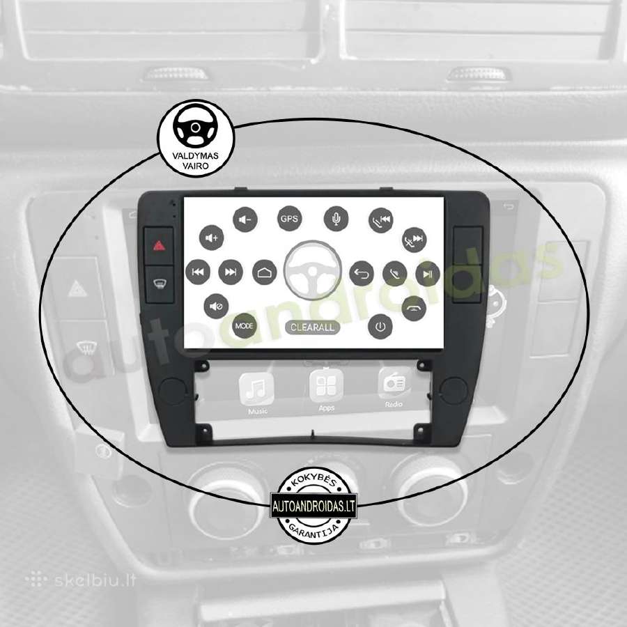 Volkswagen Passat B5 2004-07 Android multimedia - nuotraukos Nr. 12