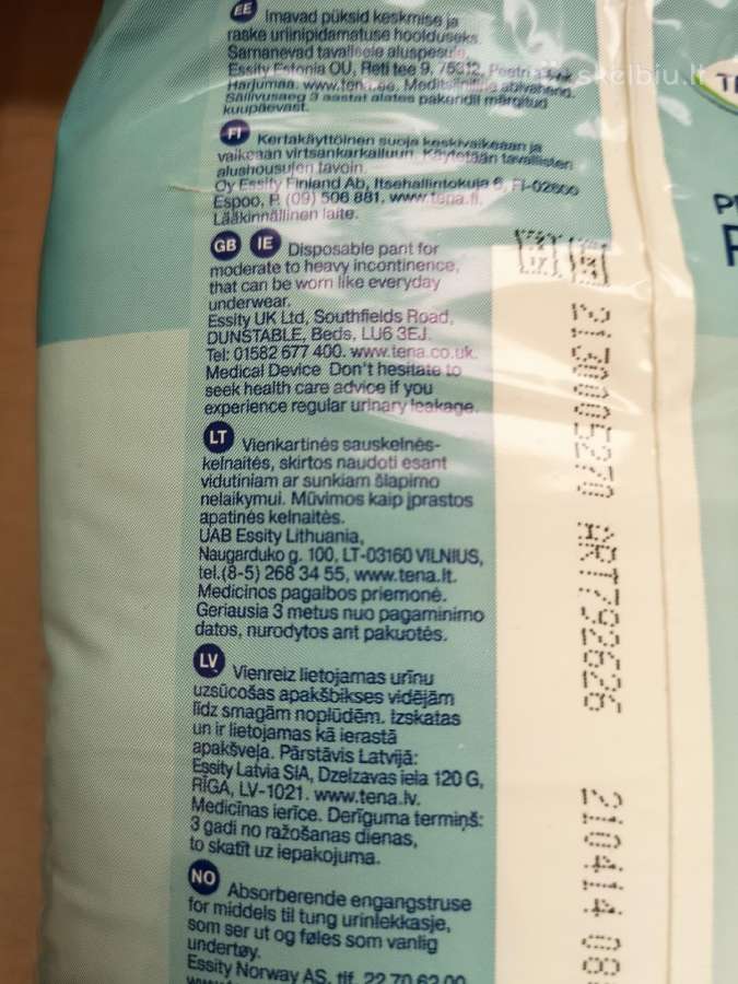 Tena pakuotė sauskelnių - kelnaičių suaugusiems - nuotraukos Nr. 3
