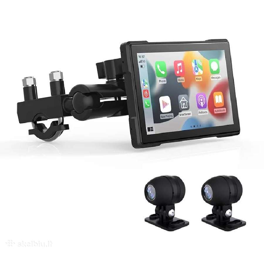 Motociklų navigacija su Carplay, 2x vaizdo kameros - nuotraukos Nr. 6