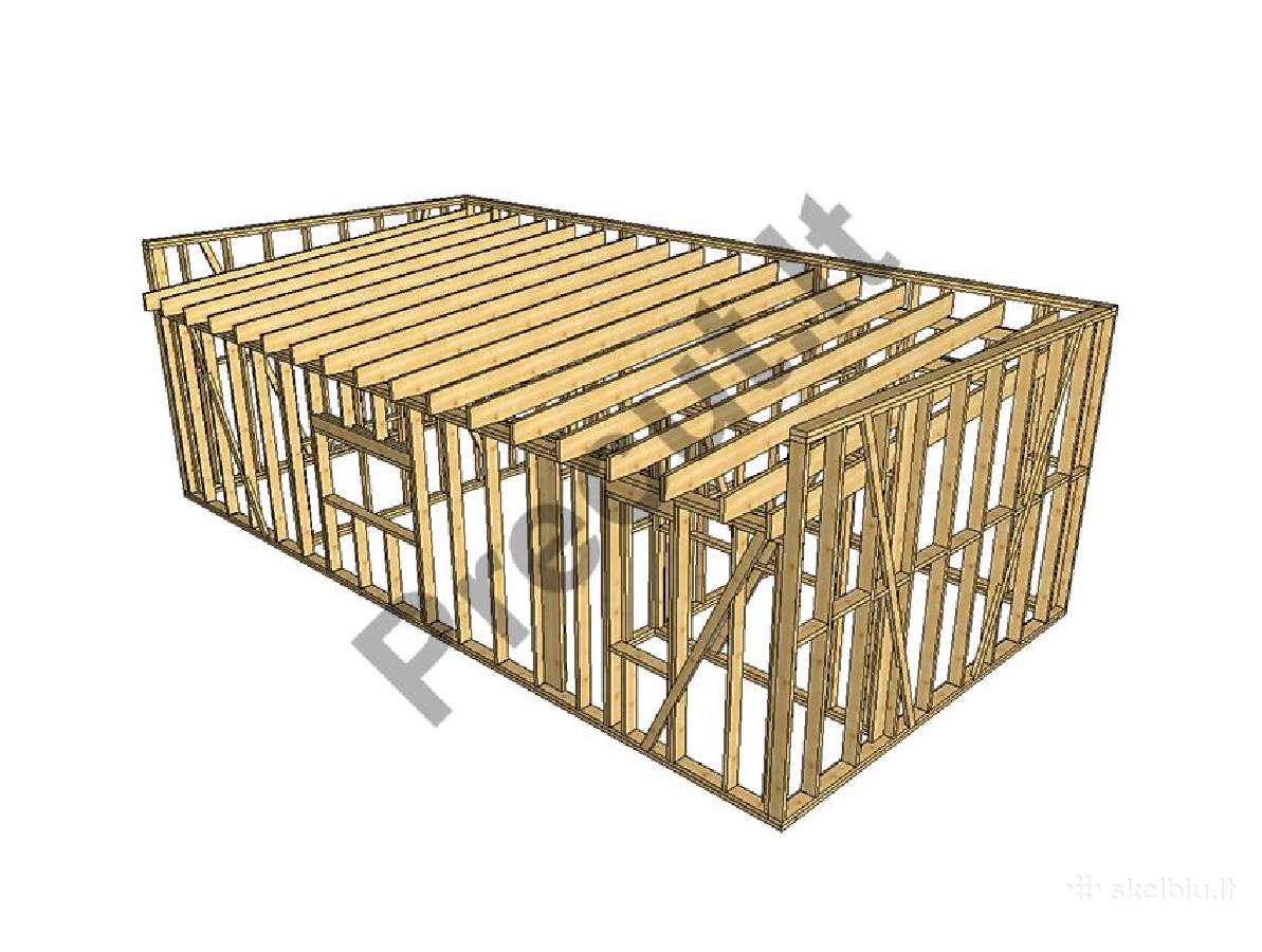 53m2 namas – 2280 Eur + PVM. Supjautas Karkasas - nuotraukos Nr. 2