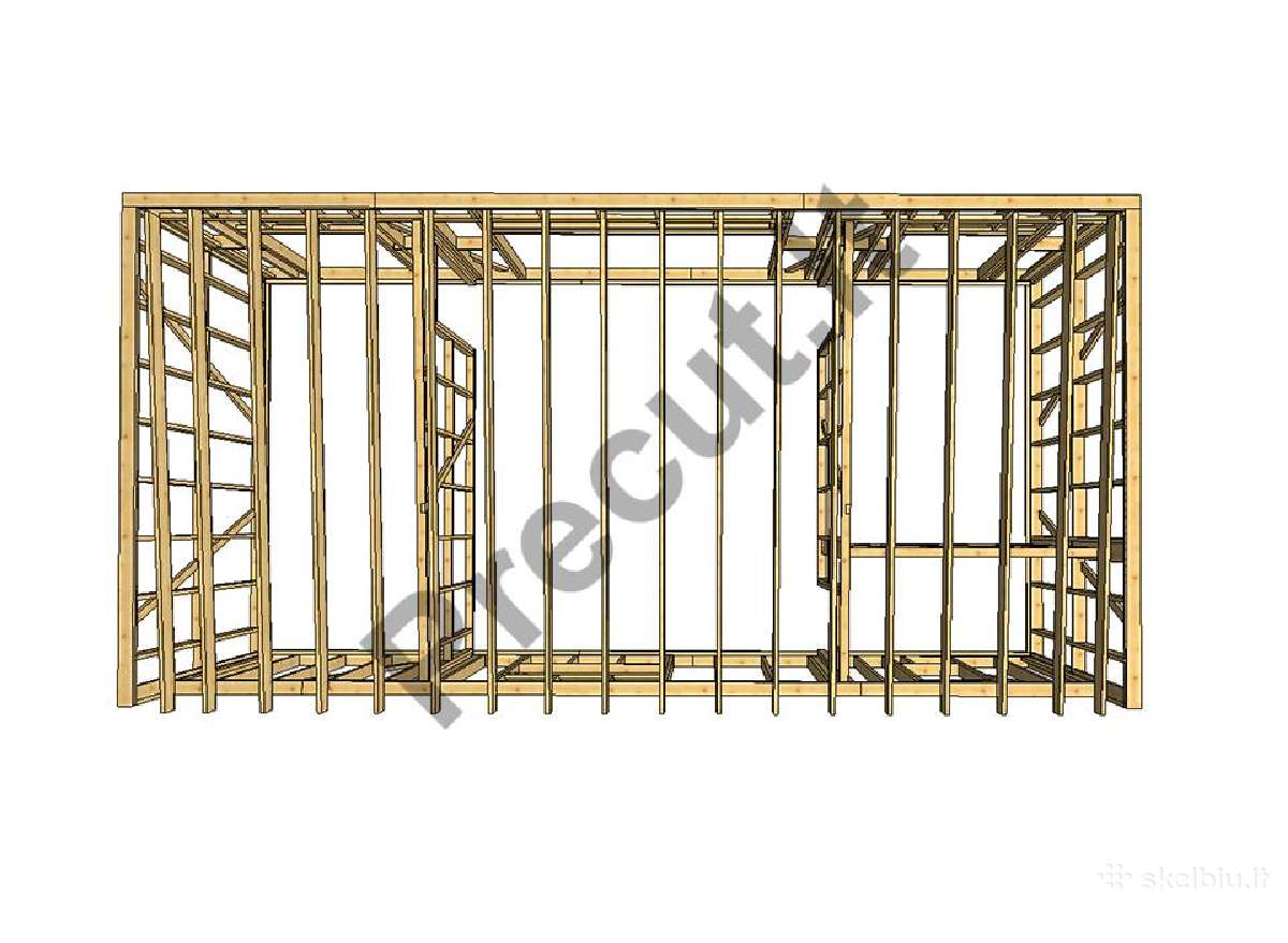 53m2 namas – 2280 Eur + PVM. Supjautas Karkasas - nuotraukos Nr. 3